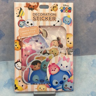 迪士尼TSUM TSUM【行李箱貼紙】防水貼紙 裝飾貼紙 行李箱 史迪奇 小飛象 泰瑞 杯麵
