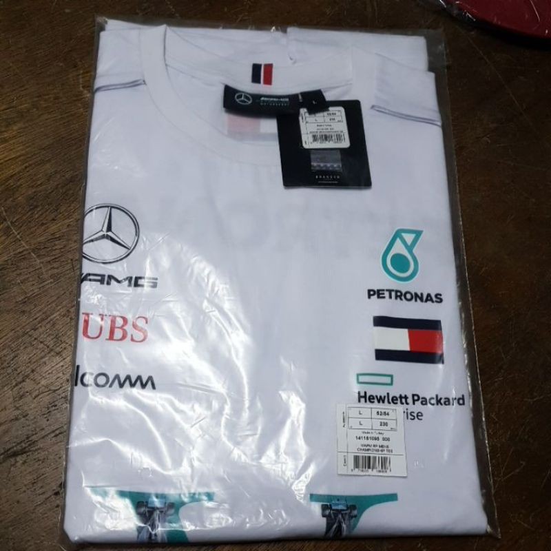 Tommy Mercedes Benz AMG F1 Petronas Lewis 5次世界冠軍 T- Shirt 正版