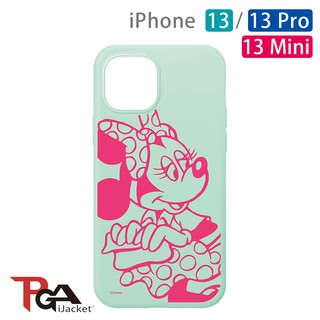 【日本PGA】iPhone 13/13 Pro/13 Mini 迪士尼 超輕薄 抗菌矽膠 手機殼-米妮