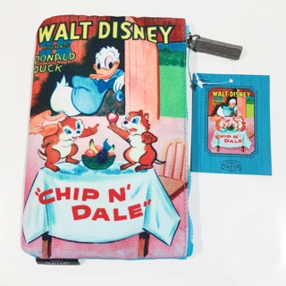 日本 Disney 迪士尼 復古 華特迪士尼 唐老鴨 奇奇蒂蒂 帆布 筆袋 收納袋 化妝包 鉛筆盒 鉛筆袋 布筆袋