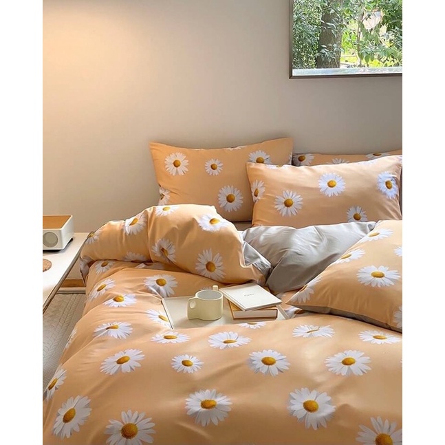 Little Bed小床-小雛菊埃及棉床組四件組 全棉埃及長絨棉貢緞 日式寢具 床包