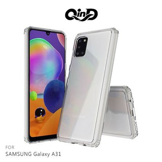 QinD SAMSUNG Galaxy A31 雙料保護套 透明殼 手機保護套