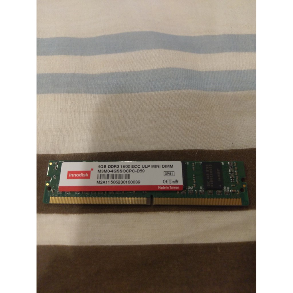 INNODISK 4GB DDR3 1600 ECC ULP Mini DIMM(伺服器專用,特殊規格桌機筆電勿購買)