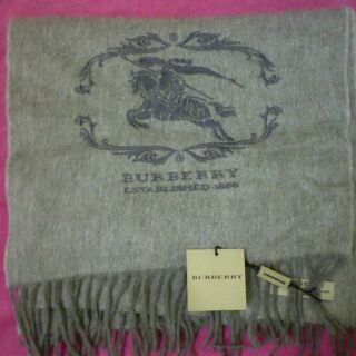 全新 限量款大logo Burberry 100% cashmere 喀什米爾披肩 200CM 大圍巾 披肩