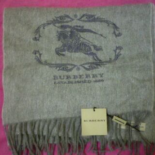 全新 限量款大logo Burberry 100% cashmere 喀什米爾披肩 200CM 大圍巾 披肩