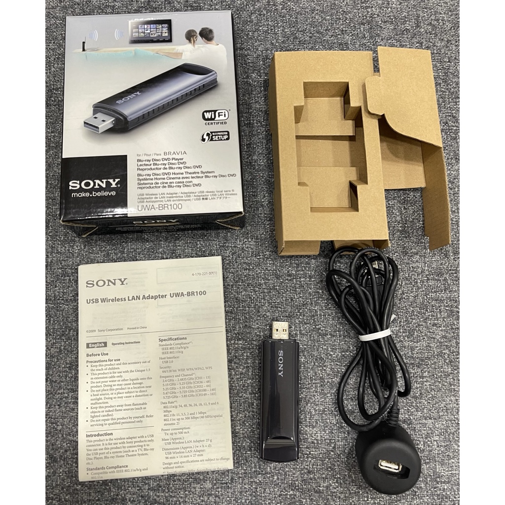 Sony UWA-BR100 WIFI 電視無線網卡 二手 et8camry專屬