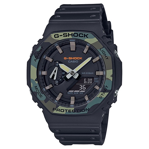 【CASIO】卡西歐G-SHOCK 農家橡樹電子錶-黑 GA-2100SU-1A台灣卡西歐保固一年