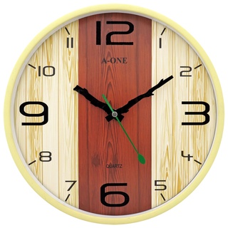 A-ONE金吉星臺灣製造 仿木紋造型時鐘 13吋靜音時鐘 民宿小木屋 客廳餐廳咖啡廳搭配裝潢 高品質TG-0275