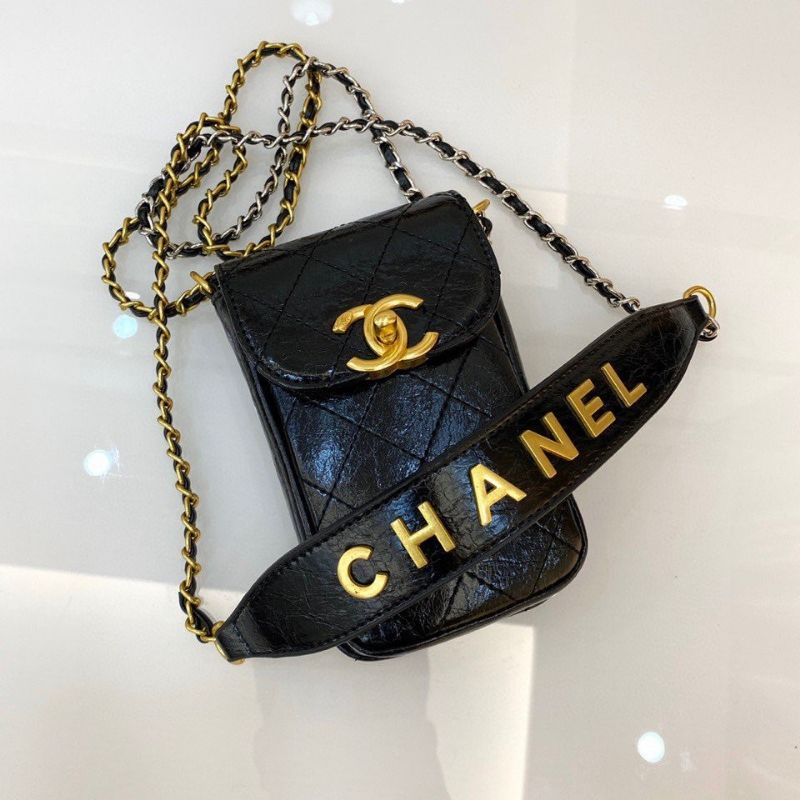 甜甜價***超美 Chanel VIP gift  贈品 手機包 二合一 零錢包 斜背包 多種背法 鏈條包