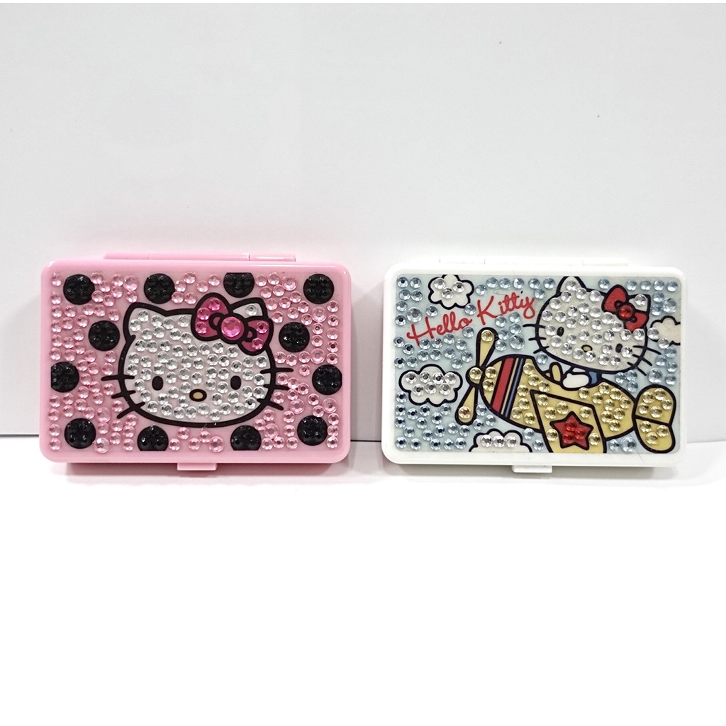 【文具斷捨離】雜貨-二手-亮片Hello Kitty文具小物收納盒/糖果盒/飾品收納盒