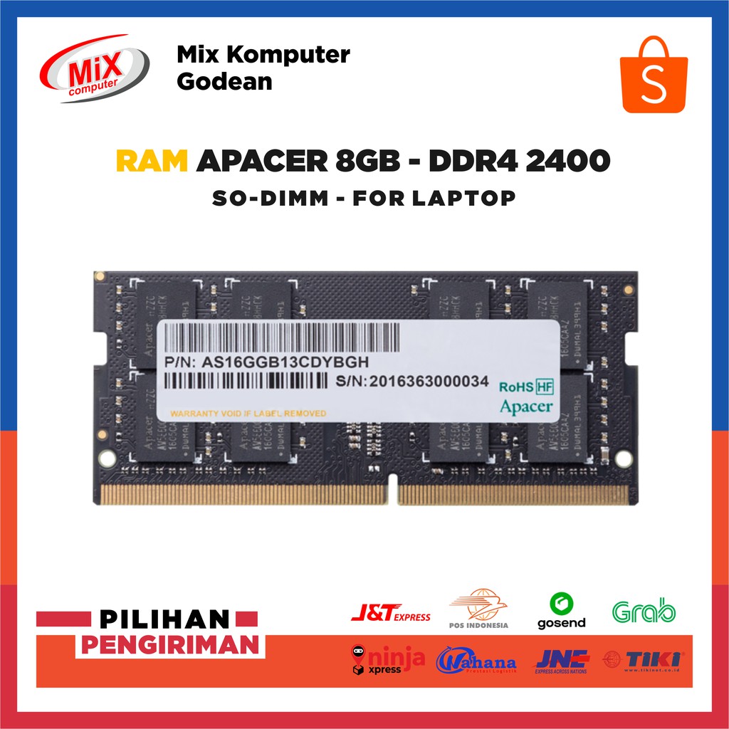 Ram SO-DIMM APACER DDR4 8GB PC19200 2400Mhz