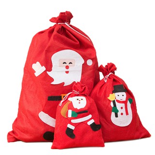 聖誕節 禮物袋 誕老公公發禮物裝飾束口袋 禮品袋 收納袋 小號 中號 大號 特大號【RXM0109】《Jami》