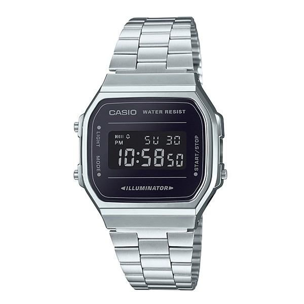 【CASIO】CASIO卡西歐復古時尚流行銀錶 A168WEM-1 A168 生活防水 台灣公司貨保固一年