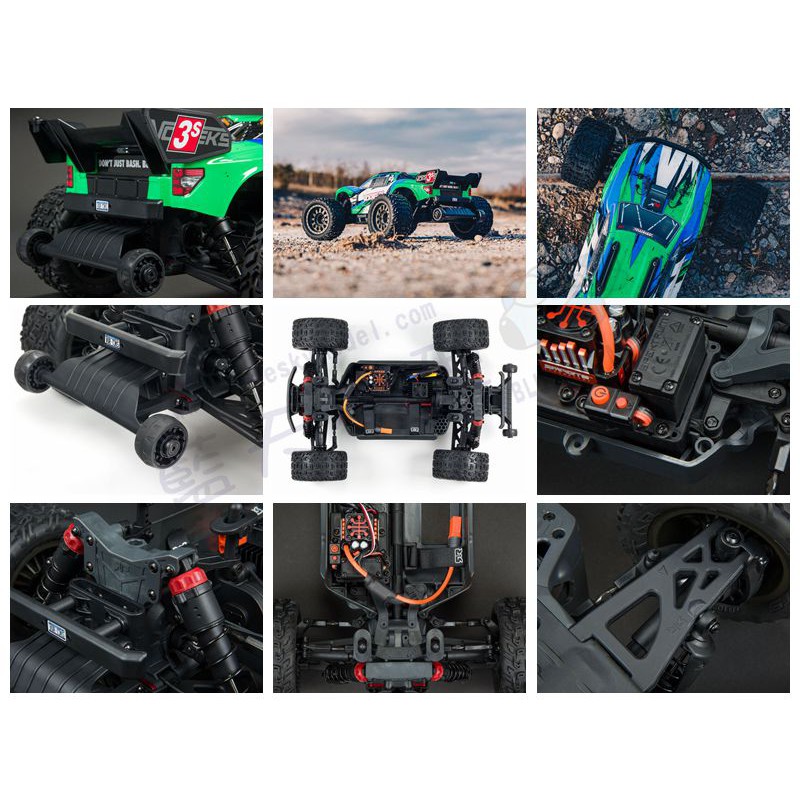 Arrma Vorteks 4x4 3s Blx Rtr 無刷體育場卡車大腳車越野車綠ara4305v3t3 蝦皮購物