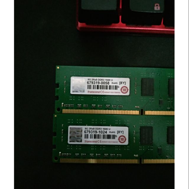 創見 DDR3 8G 1600U 雙面*2