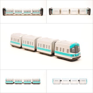 高雄捷運列車 鐵支路4節迴力小列車 迴力車 火車玩具 壓克力盒裝 QV012T1 TR台灣鐵道