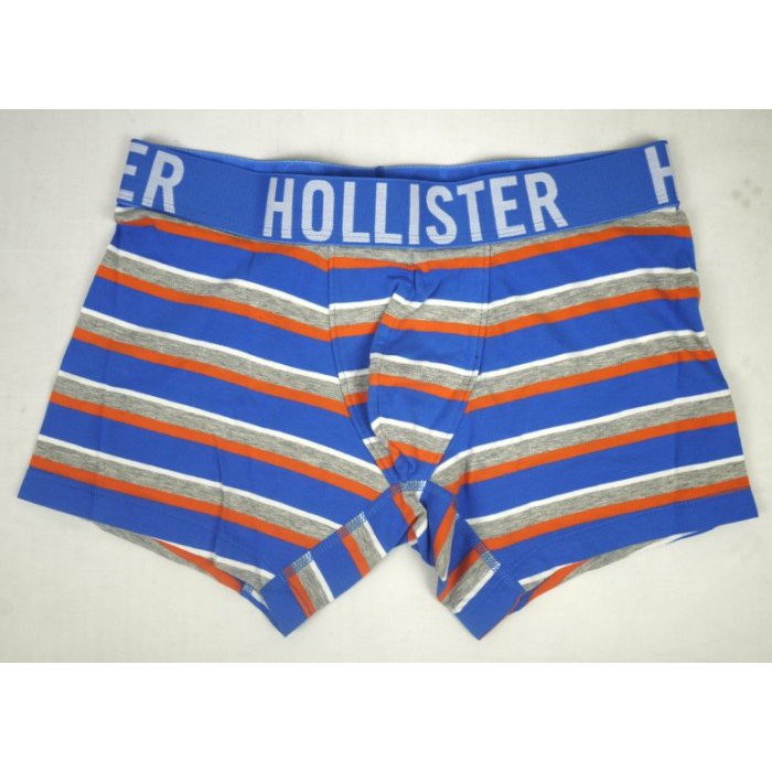 ■美國蝦拼■ Hollister 海鷗 藍條紋棉質四角內褲 S-4180