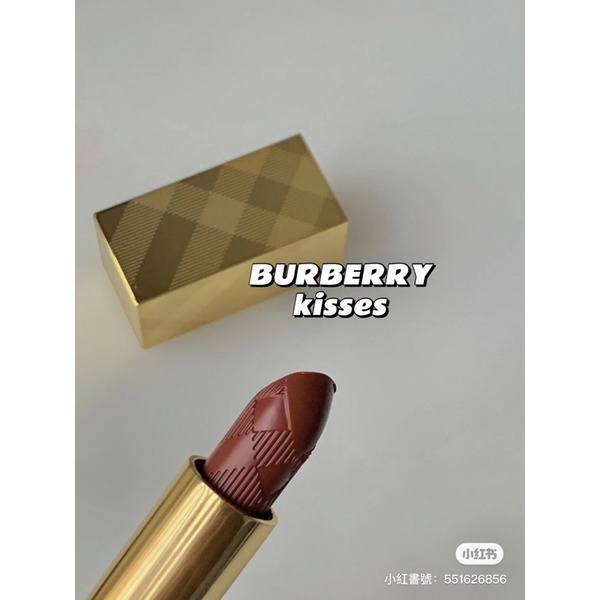 現貨🐘美國代購🇺🇸 Burberry kisses 經典格紋金管 晶潤凝彩唇膏 爆紅色號