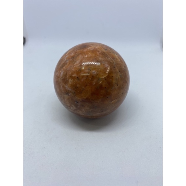 D3312天然水晶原礦/太陽石球#濃郁橘色 直徑約：51.9mm