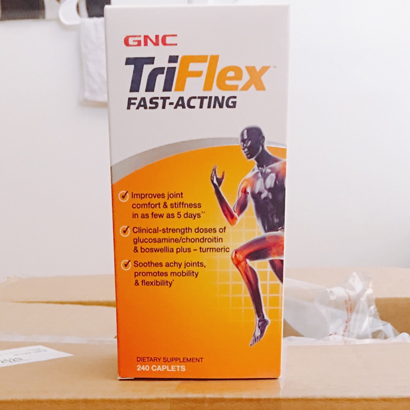 GNC TriFlex fast acting 240顆 三效固敏捷食品錠 健安喜 維骨力