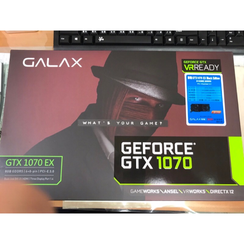 全新未拆 GALAX GTX1070 EX BLACK EDITION 顯示卡