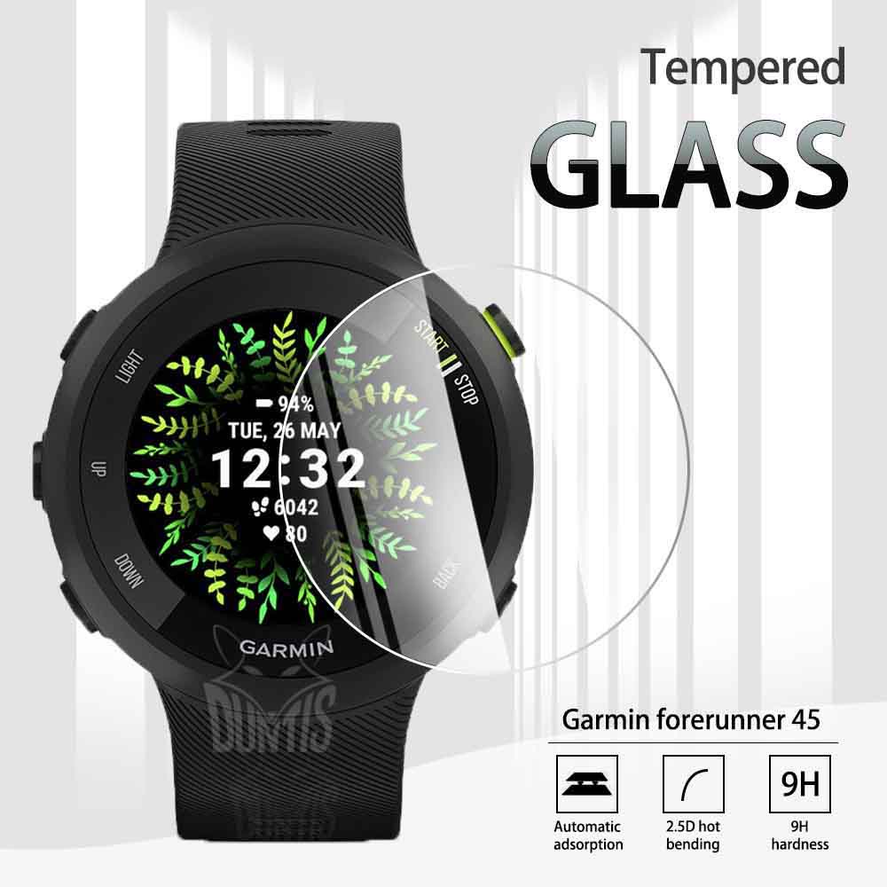 Garmin forerunner 45 45S 鋼化玻璃屏幕保護膜適用於 Garmin forerunner 55 透