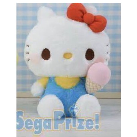 日本景品 SEGA 三麗鷗 凱蒂貓 33cm 日貨  景品 玩偶 娃娃 冰淇淋 吃冰 KITTY 凱帝貓