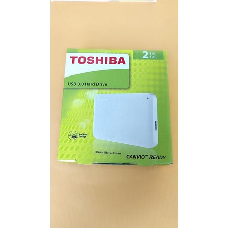 Toshiba 東芝2.5吋外接式硬碟 USB 3.0 Hard Drive(2TB)