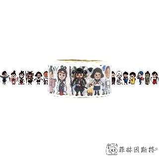 ROUND TOP 【 日本人物 紙膠帶 】日本進口 masking DIY 裝飾膠帶 日本人 忍者 藝妓 菲林因斯特