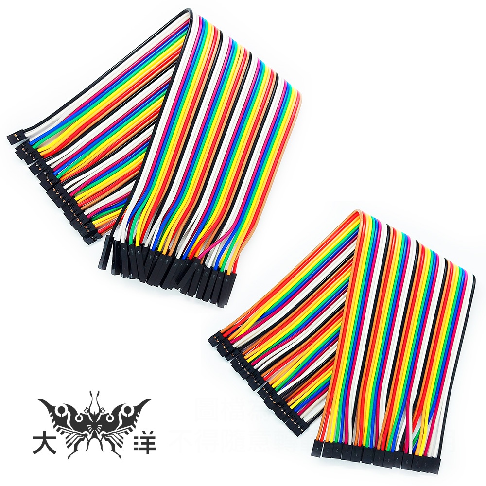 2.0mm 轉 2.54mm/2.0mm 40P 彩排 杜邦線雙頭 杜邦 20cm K0259 K0259A