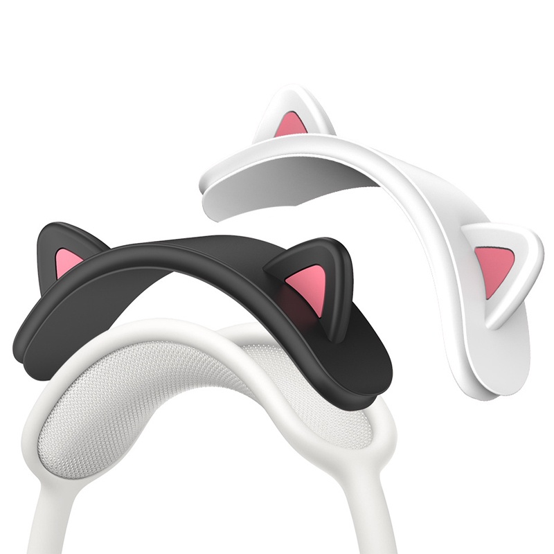 適用于蘋果Apple AirPods Max無線藍牙耳機保護橫梁套貓耳朵頭梁硅膠套蘋果耳機裝飾品