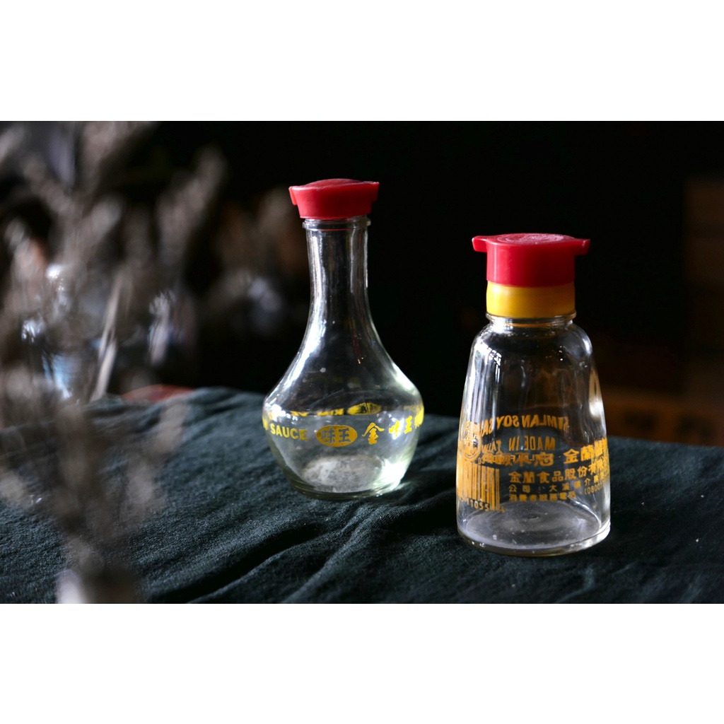 台灣 玻璃 金蘭 醬油瓶 懷舊收藏