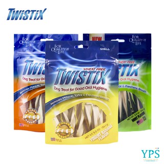 美國 NPIC 特緹斯 Twistix 雙色螺旋潔牙骨 156g 綠茶PLUS+/起司牛奶 薄荷清涼 香蕉優格 寵物零食
