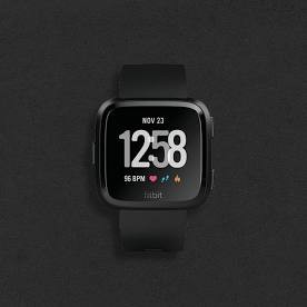 〔好貨!便宜賣!特價中！〕Fitbit Versa智慧型運動手錶 黑色款 測量心率 彩色觸控螢幕 行動支付