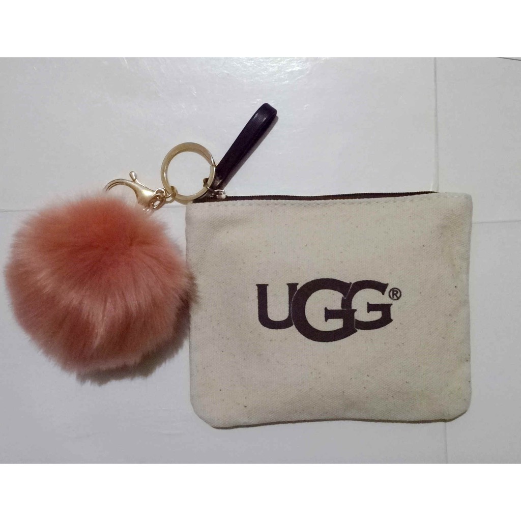 澳洲時尚鞋履品牌UGG零錢包+毛毛球鑰匙扣