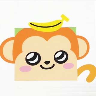 LOVIN 超萌韓版數字油畫可愛動物系列-M1香蕉猴3幅