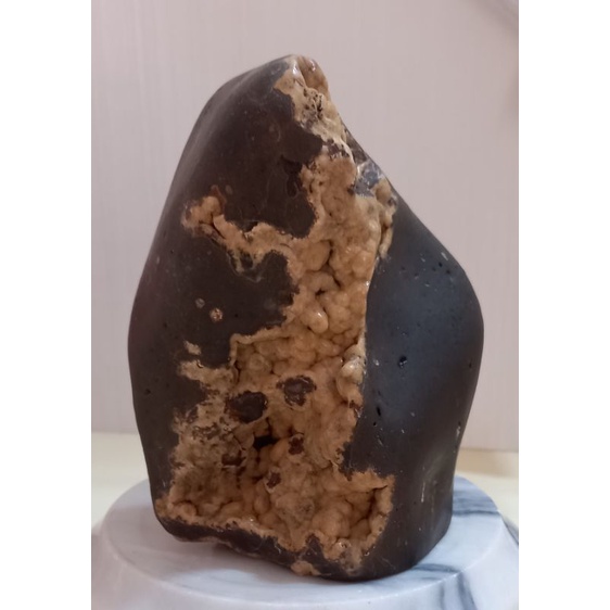澎湖文石帶母岩的文石珠老物件了10x9x15cm