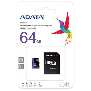 實體店面 神腦公司貨終身保固 威剛 ADATA Micro SDHC 64G 記憶卡 Premier UHS-I U1/