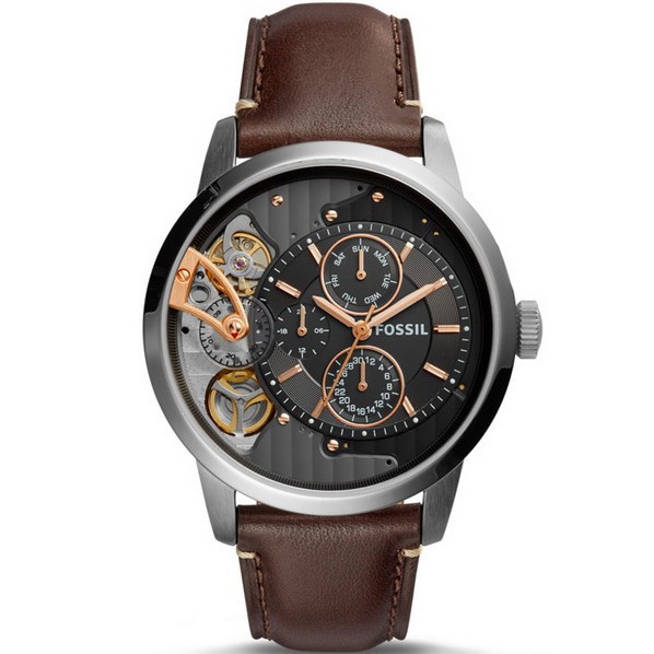 Fossil 時尚雙機芯機械錶 ME1163 【Watch World-Store   】