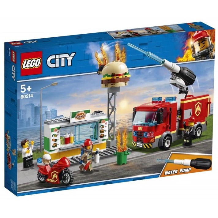 樂高LEGO 60214 漢堡餐廳失火了 消防車 新噴水裝備City城市 原價1199元 永和小人國玩具店