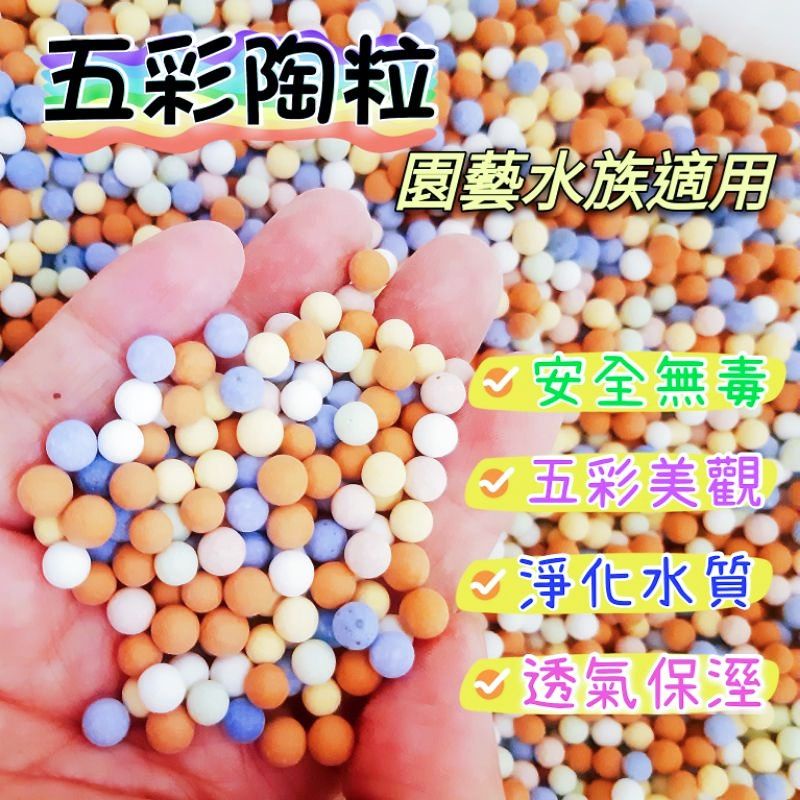 🐚 高品質水耕園藝 彩色陶粒 魚缸底砂 裝飾舖底 水耕水培介質 陶碳球 陶粒球 透氣陶石 魚缸底砂