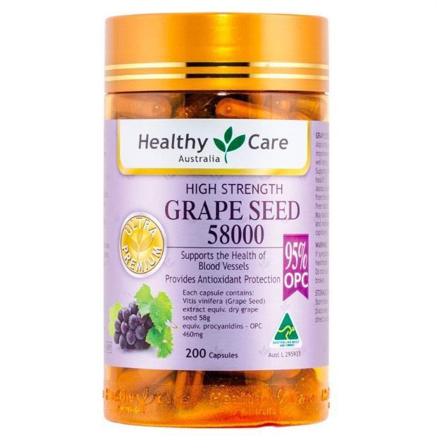 現貨Healthy Care Grape Seed 58000 葡萄籽 200粒 效期2021 3月