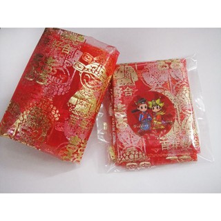 百年好合紅絲巾 紅絲巾(燙金) 婚俗用品 結婚用品【皇家結婚百貨】