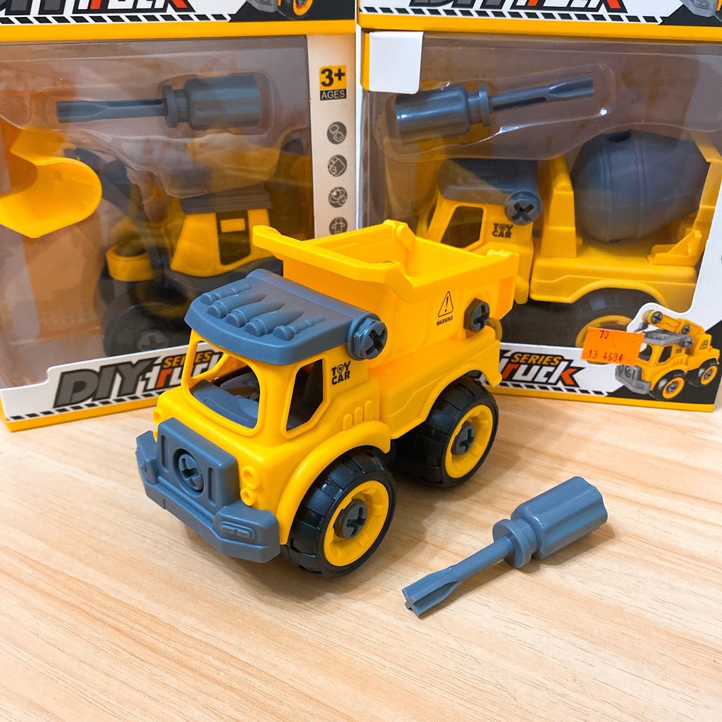 《薇妮玩具》 山貓 挖土機 拆裝 工程車 堆高機 推土機 吊臂機 卡車 水泥車 玩具車 13-4681 安全標章合格玩具