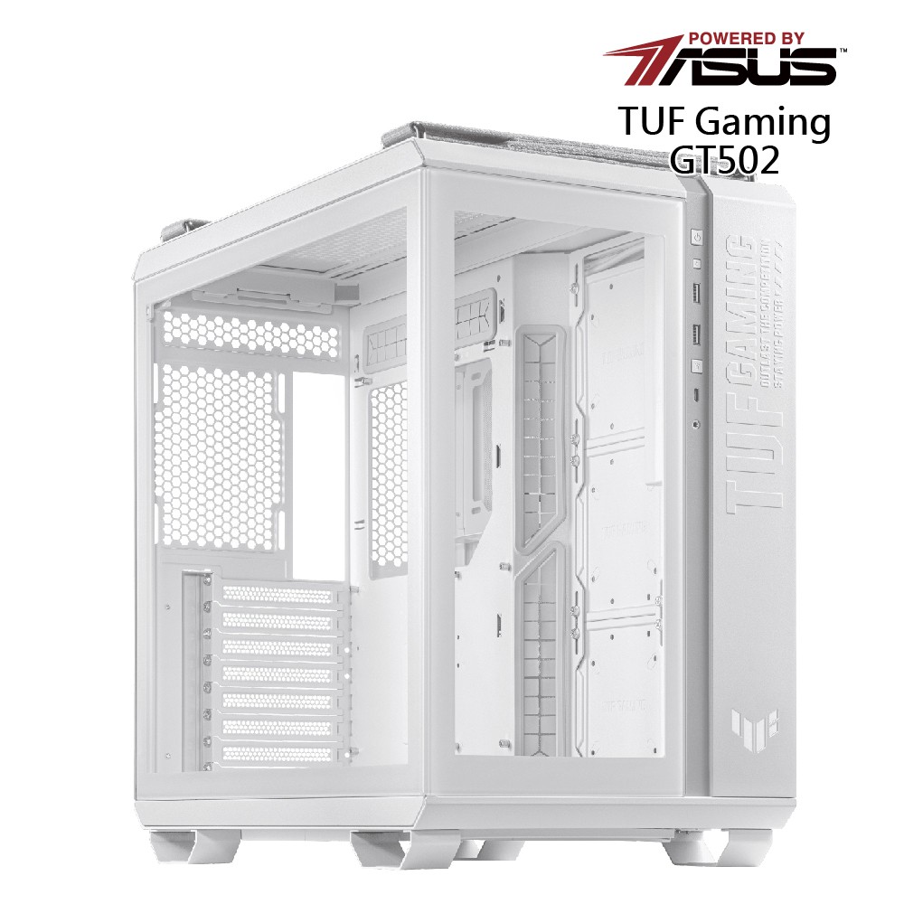 ASUS 華碩 TUF Gaming GT502 ATX 電競雙艙機殼 (軍戎白) 現貨 廠商直送