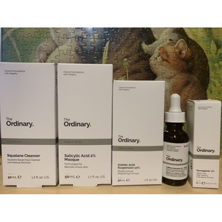 ［現貨］The ordinary水楊酸面膜50ml 杜鵑花酸乳液30ml 咖啡因眼部精華 角鯊烷潔面乳50ml