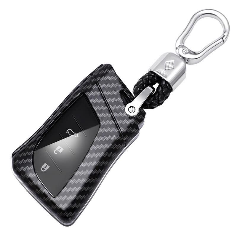 LEXUS鑰匙殼 凌志鑰匙套 碳纖維 碳纖紋 鑰匙圈 ES LS LC汽車鑰匙皮套 鑰匙包