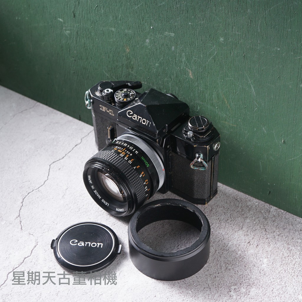 【星期天古董相機】限面交 CANON F1+ SSC 50mm F1.4 底片單眼相機 SLR