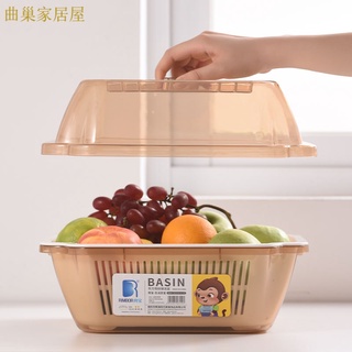 【碗盤收納 免運費】廚房碗筷收納盒放碗箱瀝水籃碗架家用帶蓋碗盆碗碟置物架塑膠碗櫃