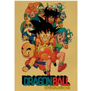 [現貨]七龍珠 DRAGON BALL 格鬥 冒險 漫畫 孫悟空 賽亞人super saiyan 復古牛皮紙 海報